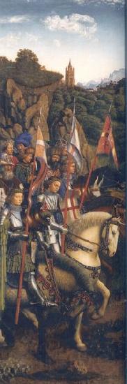 Jan Van Eyck The Ghent Altarpiece: Knights of Christ Norge oil painting art